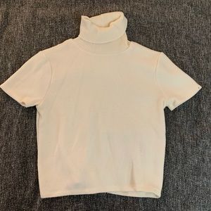 Zara short sleeve cropped turtleneck